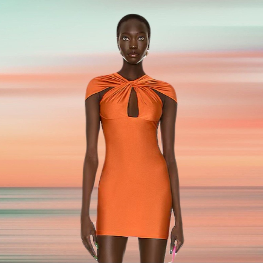 Coperni orange dress